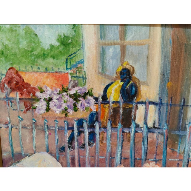 Sky Blue Diane Buffington Original Impressionist Figurative Acrylic Painting on Canvas For Sale - Image 8 of 12