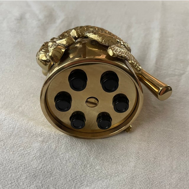 Vintage Dolphin Motif Solid Brass 3-Handle Tub & Shower Set – Unlacquered Polished Brass, Hollywood Regency Style Phylrich For Sale In Palm Springs - Image 6 of 17