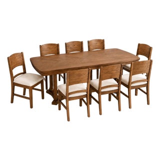 Mid Century Modern Dining Table & Chairs Set For Sale