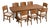 Mid Century Modern Dining Table & Chairs Set For Sale