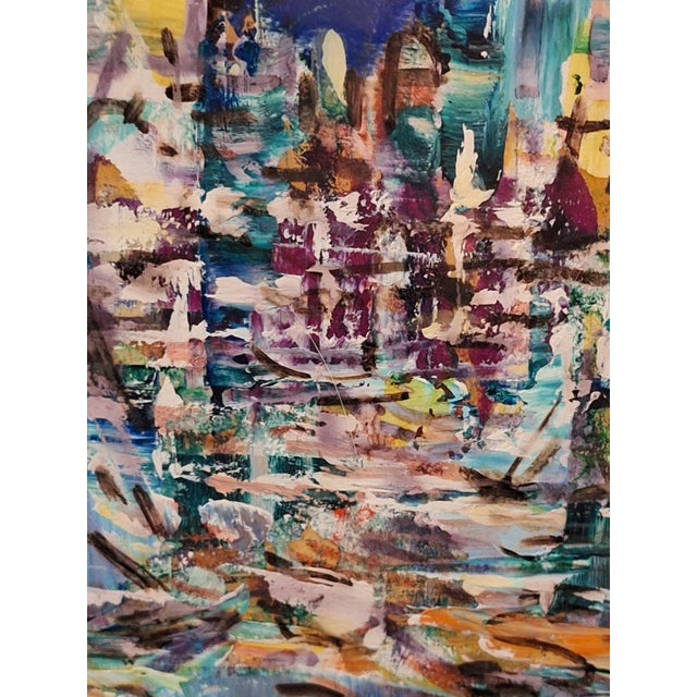 1970s Charles Weissman Melohs Mixed Media Painting New York, n.y. For Sale - Image 10 of 15