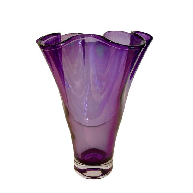 Lenox Amethyst Crystal Vase For Sale In New York - Image 6 of 9