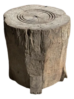 Antique Javanese Teak Wood Stool / Side Table With Wondeful Patina C. 1900