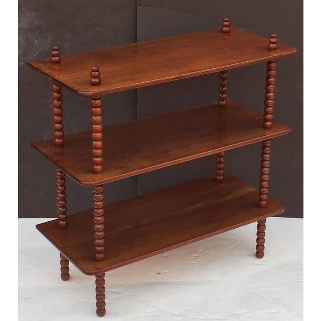 English English Console Shelves of Mahogany with Bobbin Turned Supports For Sale - Image 3 of 11