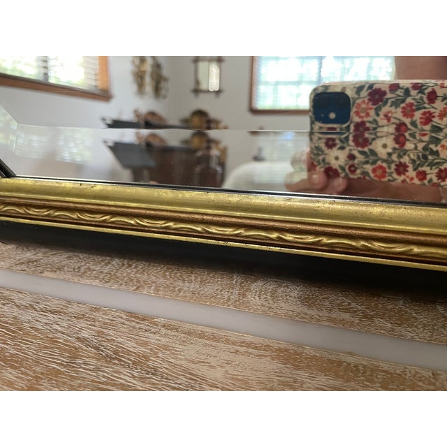 Wood 1970s-80s Large Beveled Octagonal Wall Mirror, Edward Art Products For Sale - Image 7 of 14