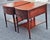 Brown 1940s Pair Regency Style Genuine Mahogany and Stenciled Tooled Leather Top Side Tables For Sale - Image 8 of 17
