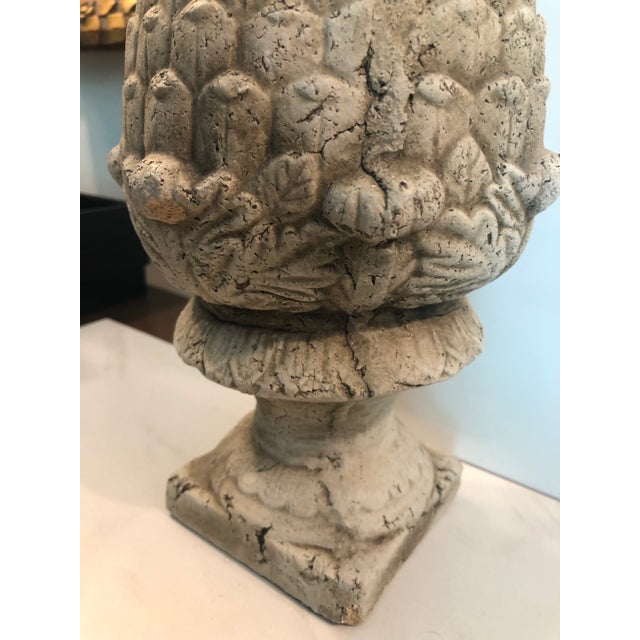 Vintage Concrete Acorn Garden Ornament For Sale - Image 6 of 10