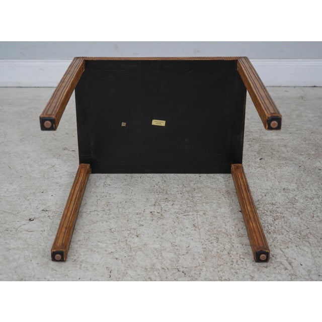 Maitland Smith 3 Stack Leather Surface Nesting Tables For Sale - Image 11 of 13