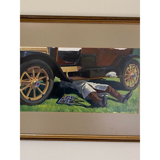 Paint Mid 20th Century Oil Painting Robert Levin, Framed For Sale - Image 7 of 12