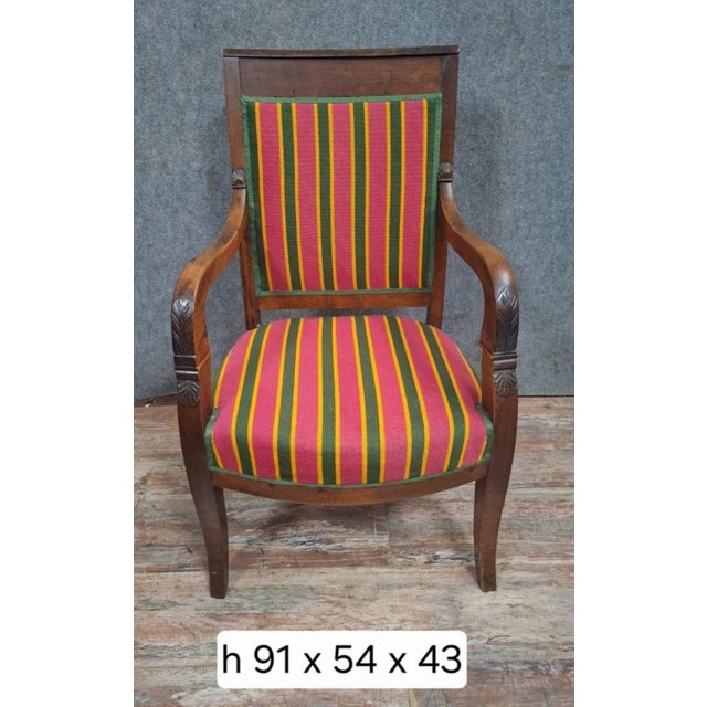 Empire Office Chair in Walnut For Sale - Image 4 of 9