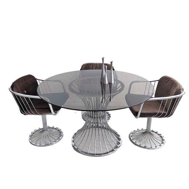 Space Age Dining Set attributed to Tacke, 1970s, Set of 4 For Sale