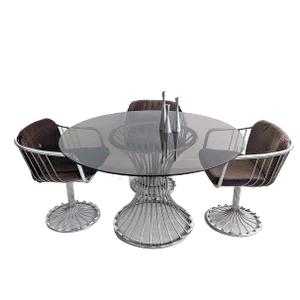 Space Age Dining Set attributed to Tacke, 1970s, Set of 4