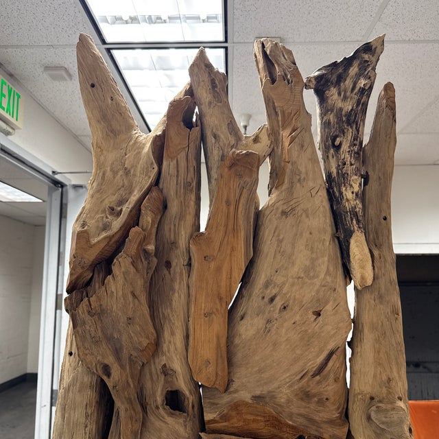 Brown Revelation by Uttermost Sculptural Driftwood Floor Screen For Sale - Image 8 of 12