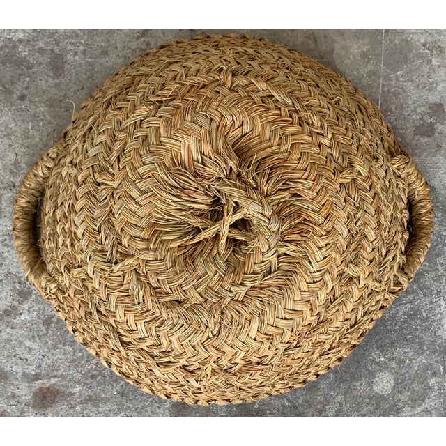 Late 19th Century Set of 8 Spanish Woven Wicker Olive Grape Harvest Basket For Sale - Image 11 of 18