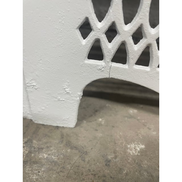 White 19th Century Antique 21.5" Cast Iron Ornate Victorian Cover and Surround From New Orleans For Sale - Image 8 of 8