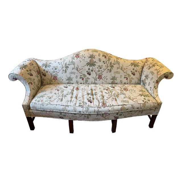 Vintage Camelback Sofa For Sale