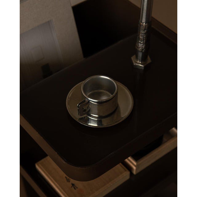 Vintage Space Age Brown Serving Trolley by Marc Held for Prisunic, 1970s For Sale - Image 6 of 12