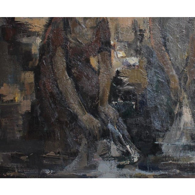 A. Clement, The Washerwomen, 20th Century, Oil Painting on Board, Framed For Sale - Image 11 of 18