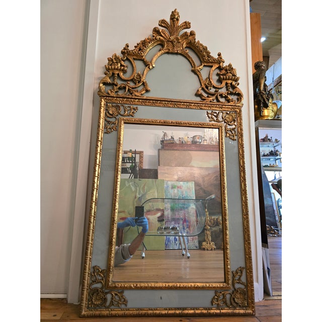 A rare original vintage mid century modern Hollywood Glamour Regency Italian venetian mirror ( guaranteed from the period...