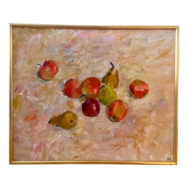 Bente Bjerregaard, Fruit, 1989, Oil on Canvas, Framed For Sale