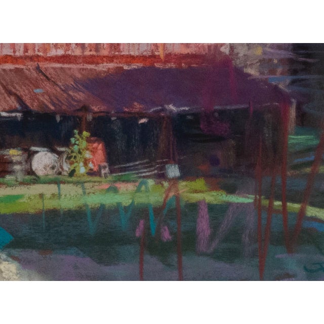 Contemporary 8:30am Shadows by Jeff Slemons | Soft Pastel On Sanded Paper Barn with shadows in morning light For Sale - Image 3 of 8