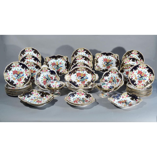 Ceramic Coalport Porcelain Regency Chinoiserie Dessert Service, John Rose & Co., 58 Pieces For Sale - Image 7 of 17