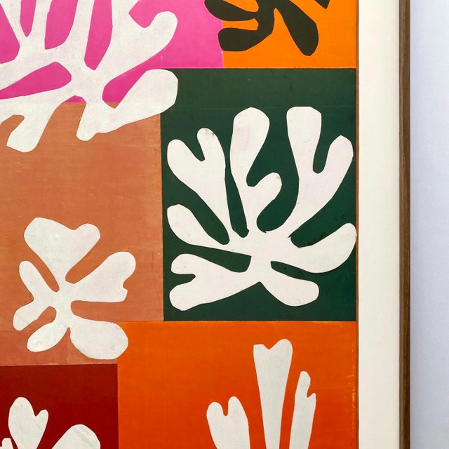 Henri Matisse Vintage 1989 Modernist Lithograph Print Framed Museum Poster " Snow Flowers " 1951 For Sale - Image 14 of 18