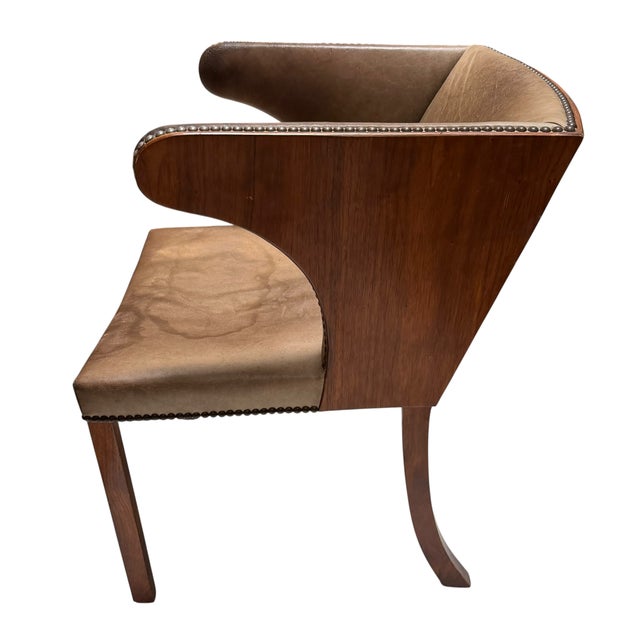 1930s Frits Henningsen Art Deco Cuban Mahogany Armchair c.1933 For Sale - Image 5 of 5