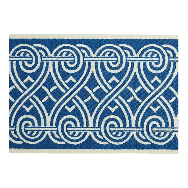 Sample - Schumacher X Jill Lasersohn Suzette Tape in Navy For Sale