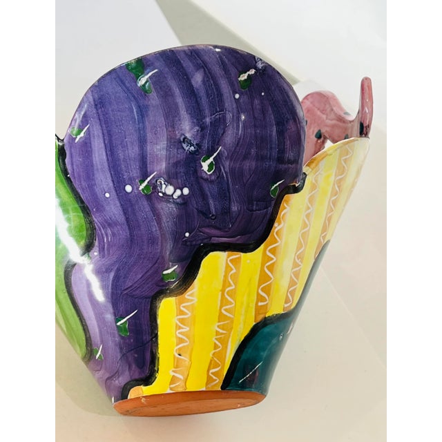 Abstract Vintage Ert Work Studios Hand Made Artistic Bowl For Sale - Image 3 of 7