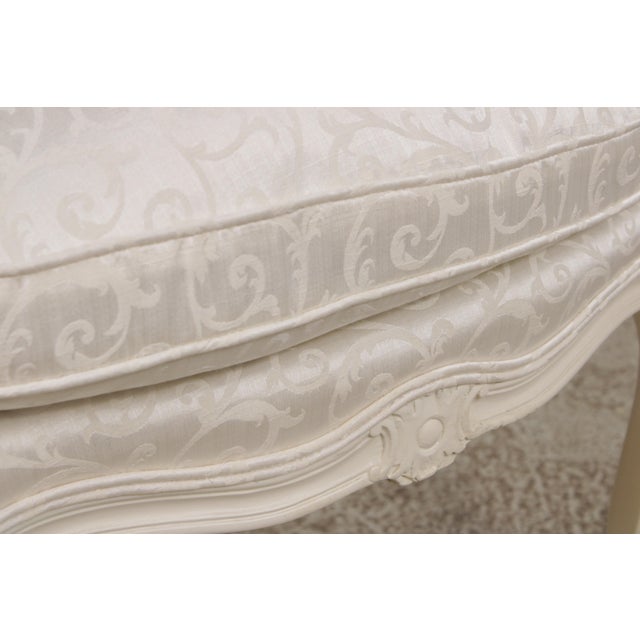 Pair of Louis XVI Painted Cane Back Fautuils Armchairs For Sale - Image 13 of 18