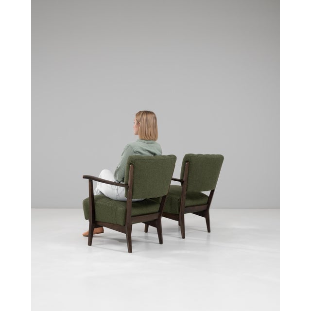 Wood 1940s Scandinavian Mid-Century Upholstered Lounge Chairs - A Pair For Sale - Image 7 of 18