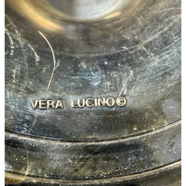 1960s Italian Vera Lucino Silver Plated Candlesticks For Sale - Image 5 of 5