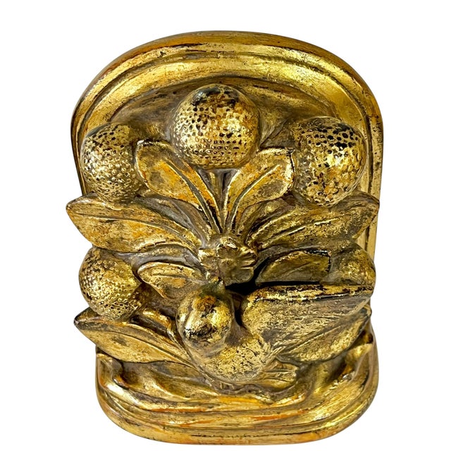 Gold Vintage Borghese Italian Gilt Carved Bird Bookends- a Pair For Sale - Image 8 of 8
