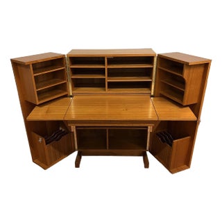 Danish Modern Vintage Teak Magic Box "Desk in a Box" For Sale