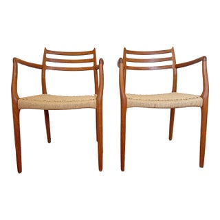Møller Model 62 Danish Teak Armchairs- a Pair For Sale