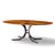 Mid-Century Modern Osvaldo Borsani for Stow & Davis Mid Century Starburst Walnut and Steel Oval Dining Table For Sale - Image 3 of 7