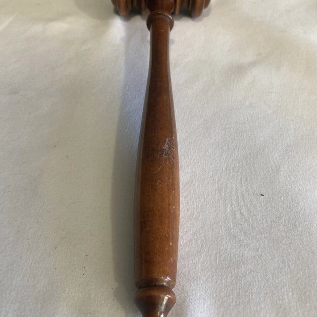 Mid 20th Century Vintage Solid Wood Gavel For Sale - Image 5 of 7