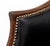 Modern Leather Upholstered Mahogany Swivel Chair For Sale In New York - Image 6 of 8