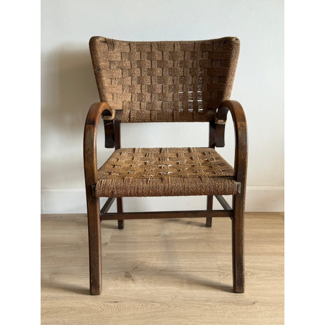 Early 20th Century European Art Deco Rush Chair For Sale In Denver - Image 6 of 13
