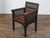 Set of 12 Moroccan Ebonized Carved Wood Armchairs with Leather Seats, circa 1900 For Sale - Image 11 of 12