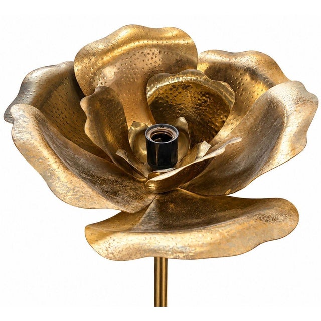 1970s Mid-Century Modern Tommaso Barbi Lotus Floor Lamp For Sale In Chicago - Image 6 of 7
