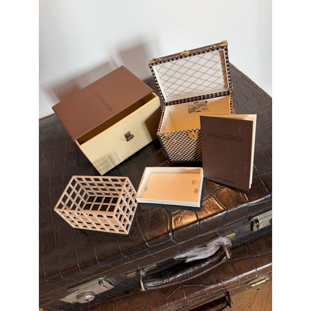Louis Vuitton Limited Edition Paperweight, Mini Vuitton Jewelry Box in the Shape of a Trunk, 2012 For Sale - Image 16 of 18