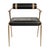 Art Deco "Sfida" Chair, With Bronze and Tailor Made Leather For Sale - Image 3 of 8