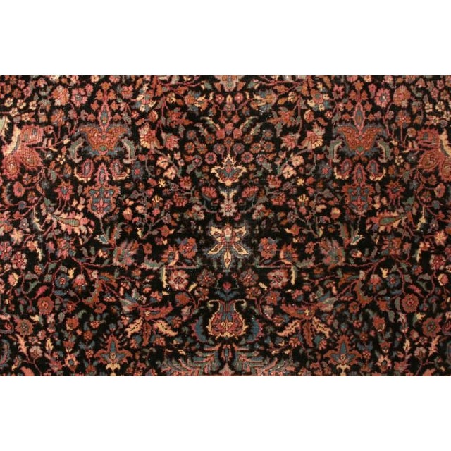 Late 19th Century Handmade Antique Rug in Red and Beige All Over Floral Pattern For Sale - Image 5 of 6