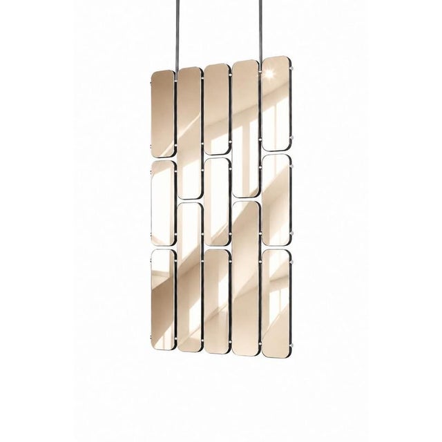 Not Yet Made - Made To Order Groove Silver Median Modular Wall Mirror by GTG Design Couture For Sale - Image 5 of 11