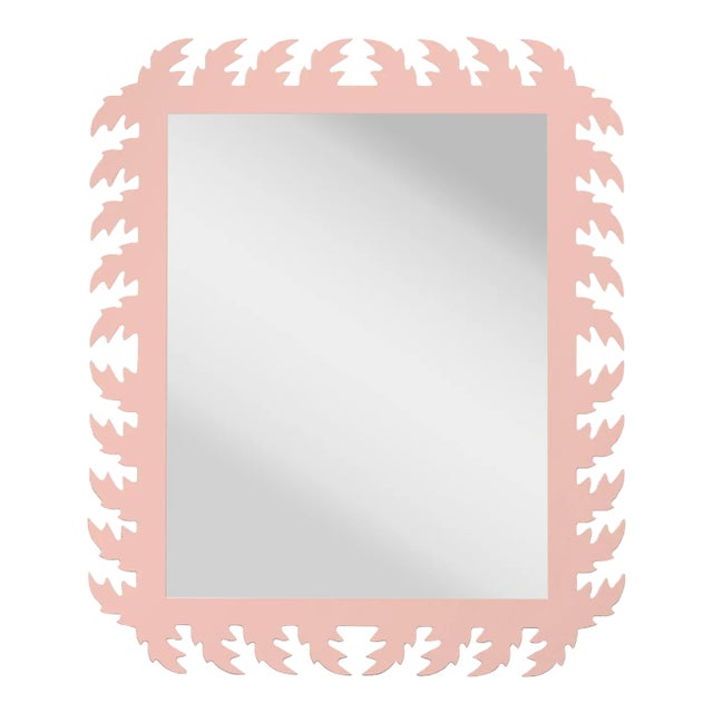 Fleur Home Audubon Rectangle Mirror in Salmon Berry, 38x48 For Sale