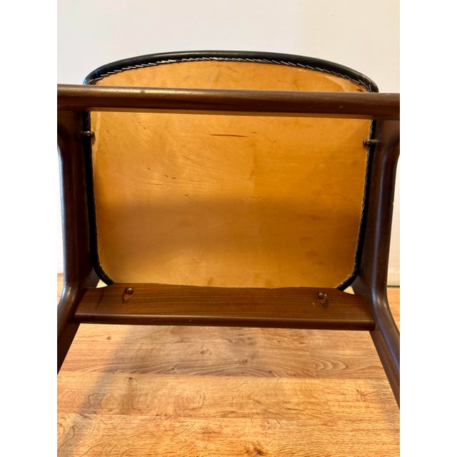 Wood 1960s Pair of “Fire” Armchairs Attributed to Kai Kristiansen Danish Modern Teak & Leather Very Good Condition For Sale - Image 7 of 12
