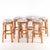 Rattan Stools with Seat Cushions, 1970s, Set of 6 For Sale - Image 11 of 11