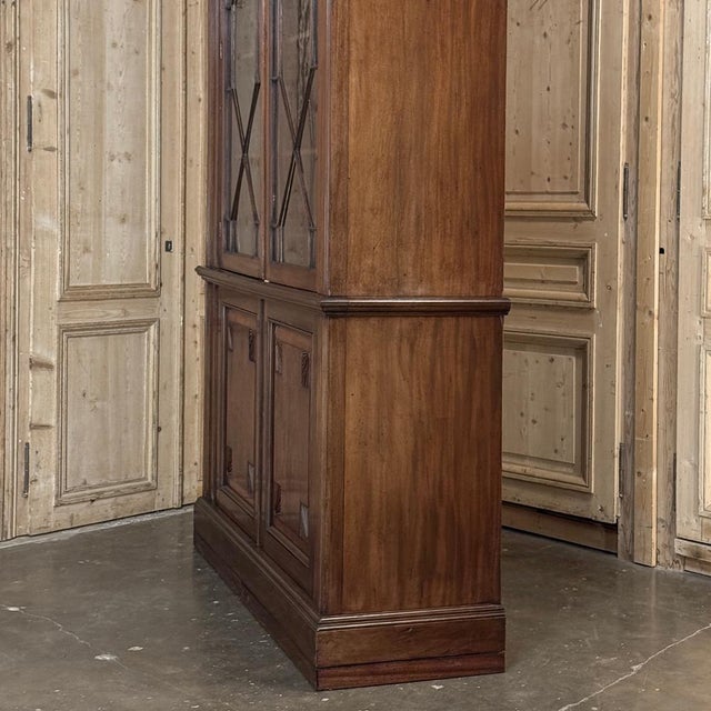 19th Century English Solid Mahogany Neoclassical Bookcase For Sale - Image 14 of 18
